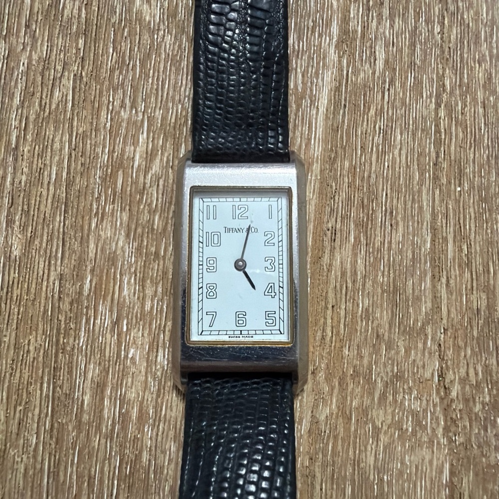 Tiffany & Co. Stainless Steel Tank Quartz Watch - Running - Broken Crown